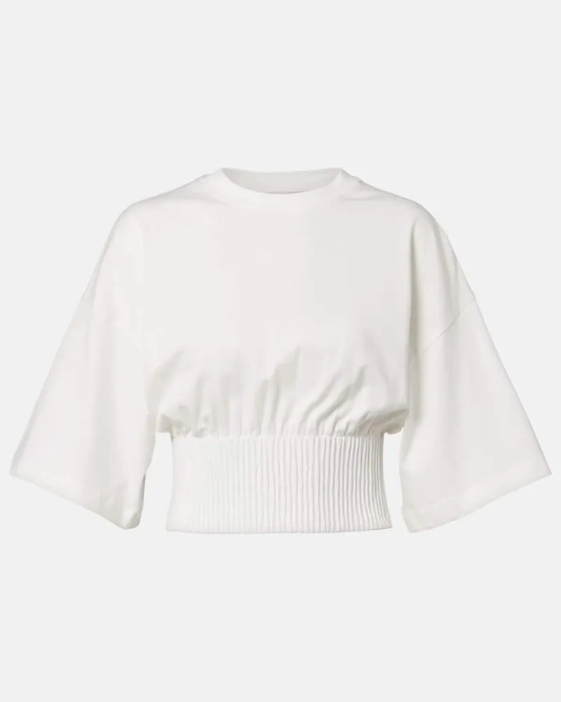 SPORTMAX Top Fosco aus Baumwoll-Jersey Weiß