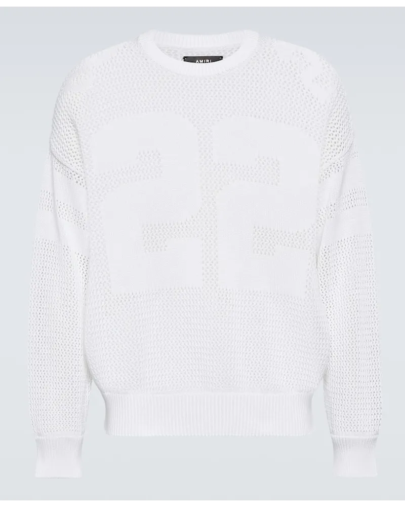 Amiri Pullover aus Baumwolle Weiss