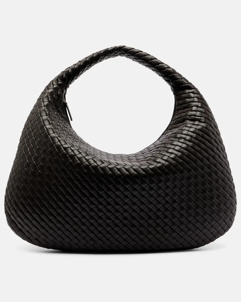 Bottega Veneta Schultertasche Veneta Large aus Leder Braun