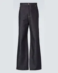 Loewe High-Rise Wide-Leg Jeans Blau