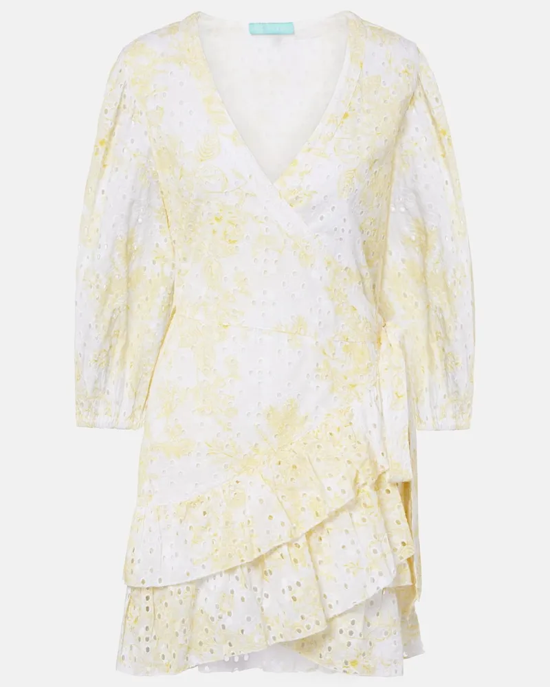 Melissa Odabash Wickelkleid Tabitha aus Baumwolle Weiß