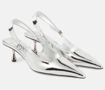 Slingback-Pumps Amel 50 aus Metallic-Leder