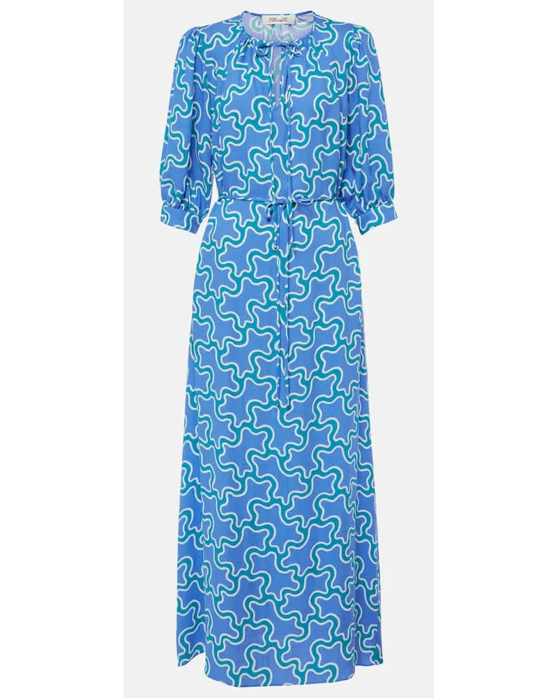 Diane von Furstenberg Bedrucktes Maxikleid Drogo Blau