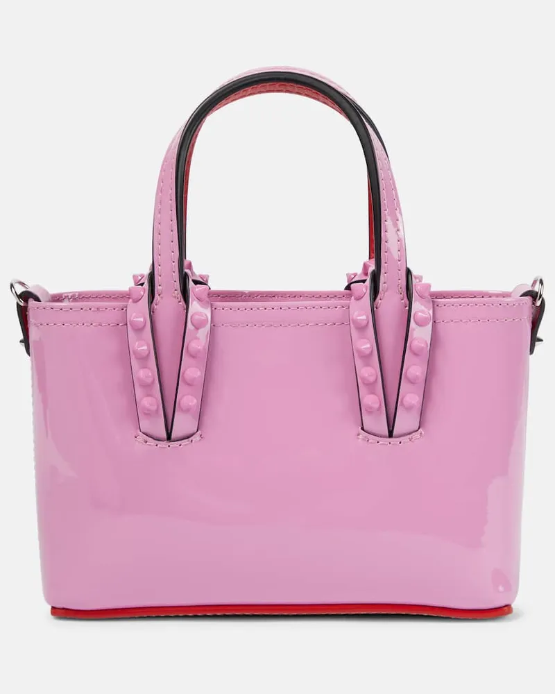 Christian Louboutin Tote Bag Cabata Nano aus Lackleder Rosa