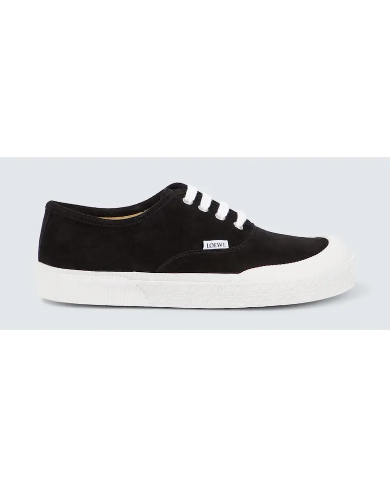 Loewe Sneakers Terra Vulca aus Veloursleder Schwarz