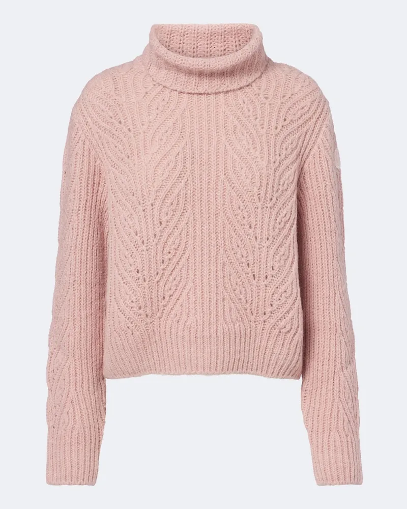 Moncler Rollkragenpullover aus Strick Rosa