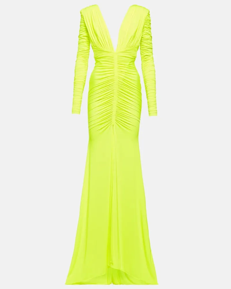 Alex Perry Robe aus Satin Gelb