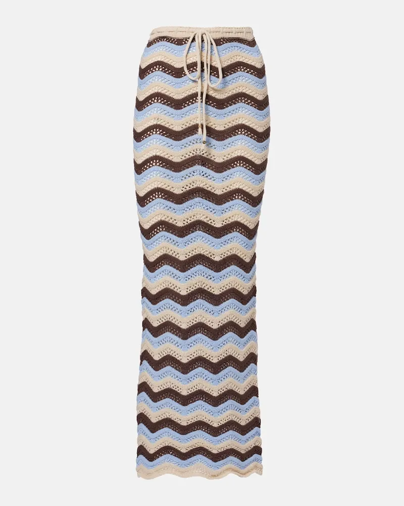 BANANHOT Maxirock Helena aus einem Baumwollgemisch Blau