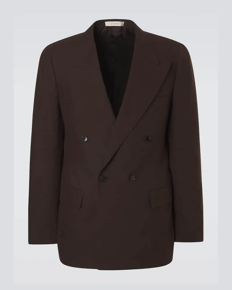 Umit Benan Anzugjacke Richard aus Leinen und Wolle Braun