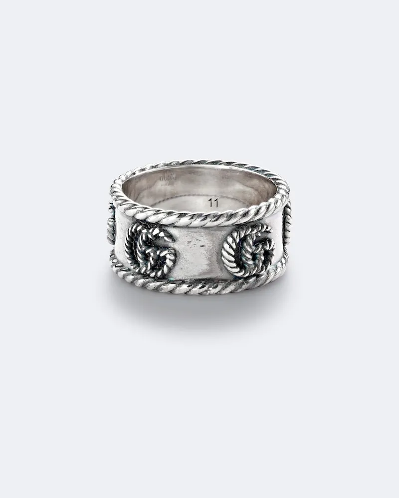 Gucci Ring Double G aus Sterlingsilber Silber