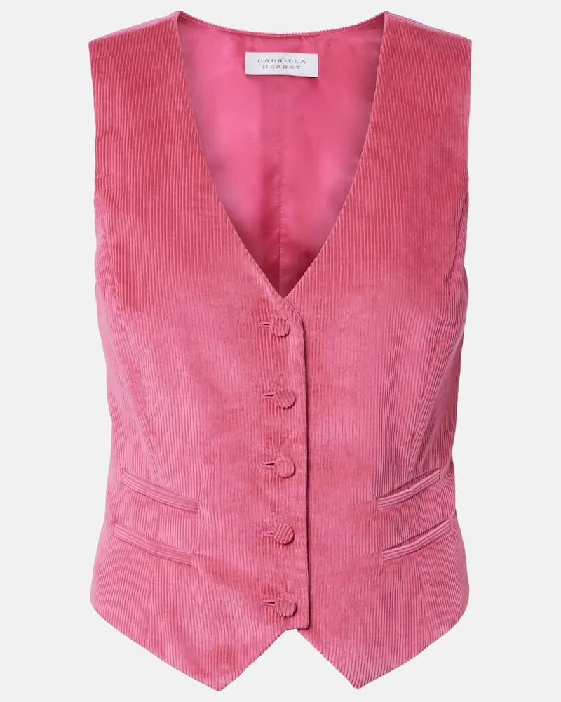 Gabriela Hearst Weste Coleridge aus Baumwoll-Cord Rosa