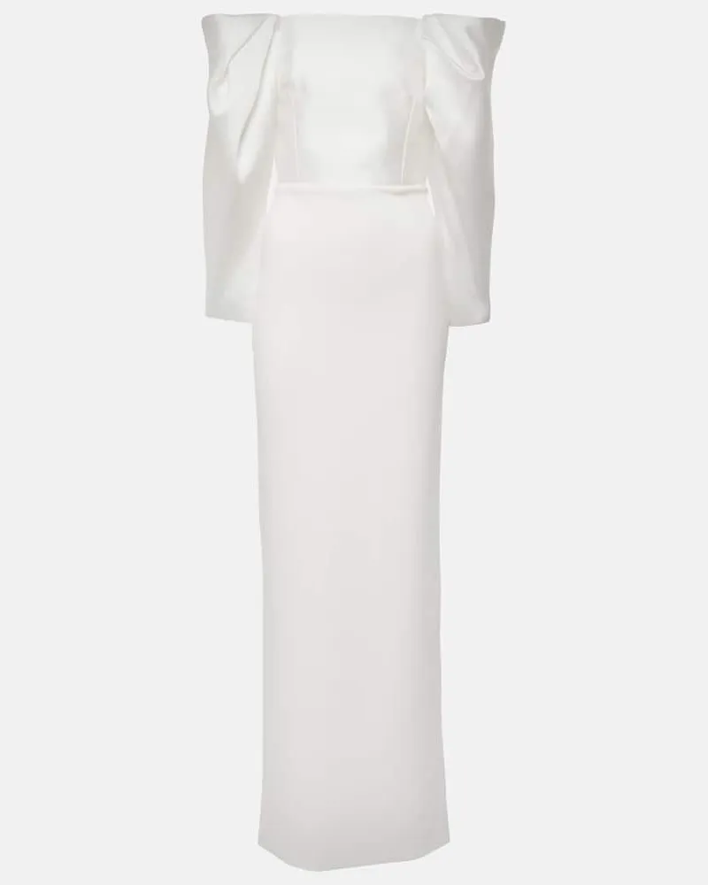 Solace London Bridal Robe Melina Weiß