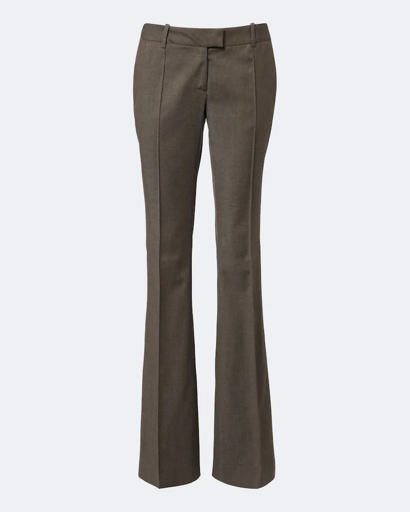 ATTICO Low-Rise-Hose aus einem Wollgemisch Grau