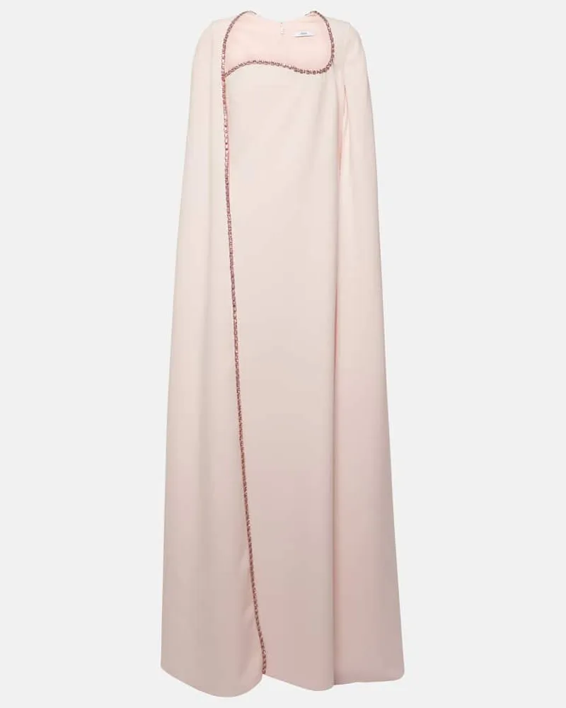 Safiyaa Verzierte Robe Mattia aus Crêpe Rosa