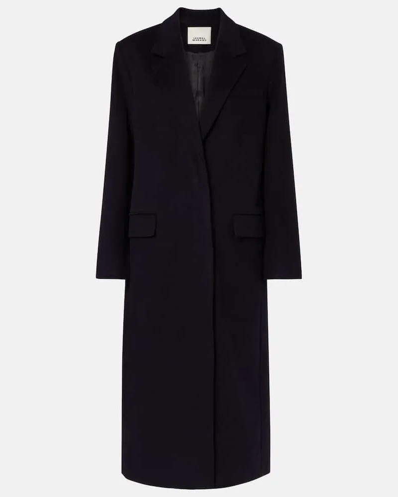 Isabel Marant Mantel Ellenita aus einem Wollgemisch Schwarz