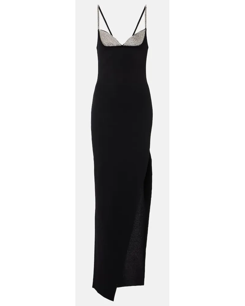 Balmain Verzierte Robe Schwarz