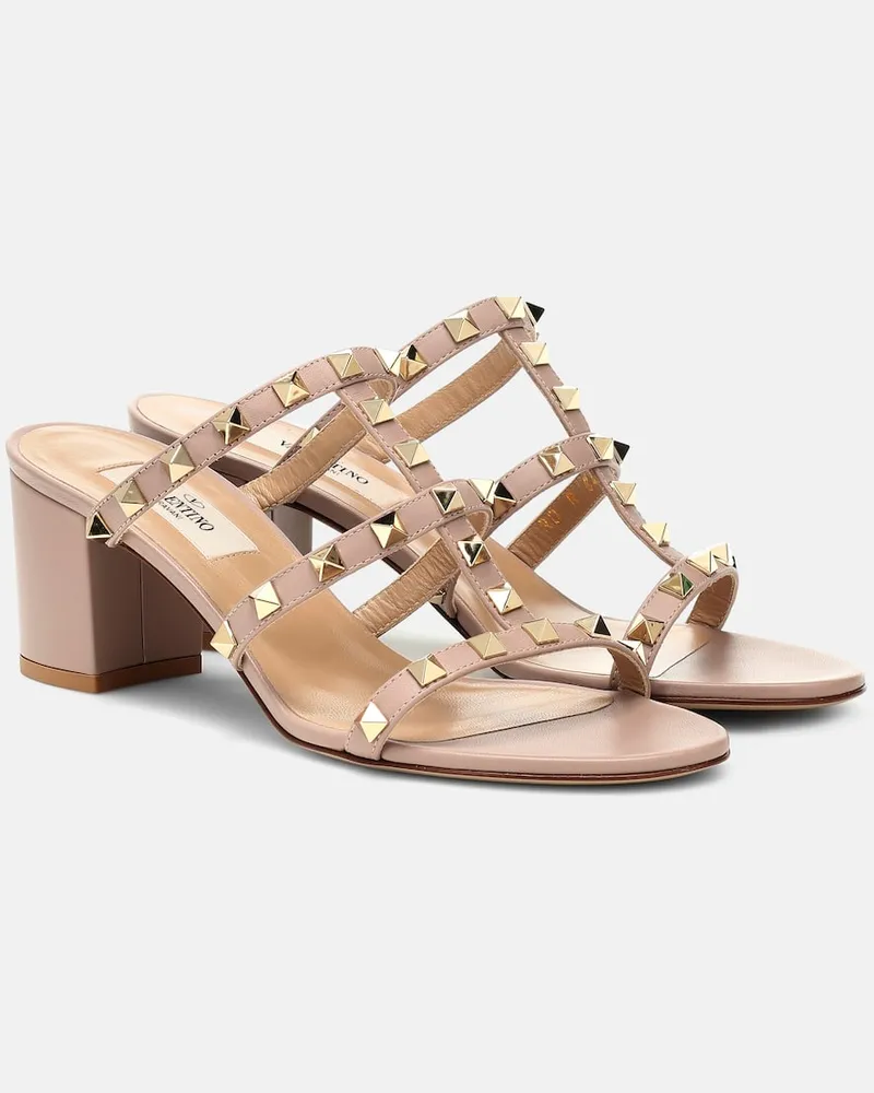 Valentino Garavani Sandalen Rockstud 60 aus Leder Rosa