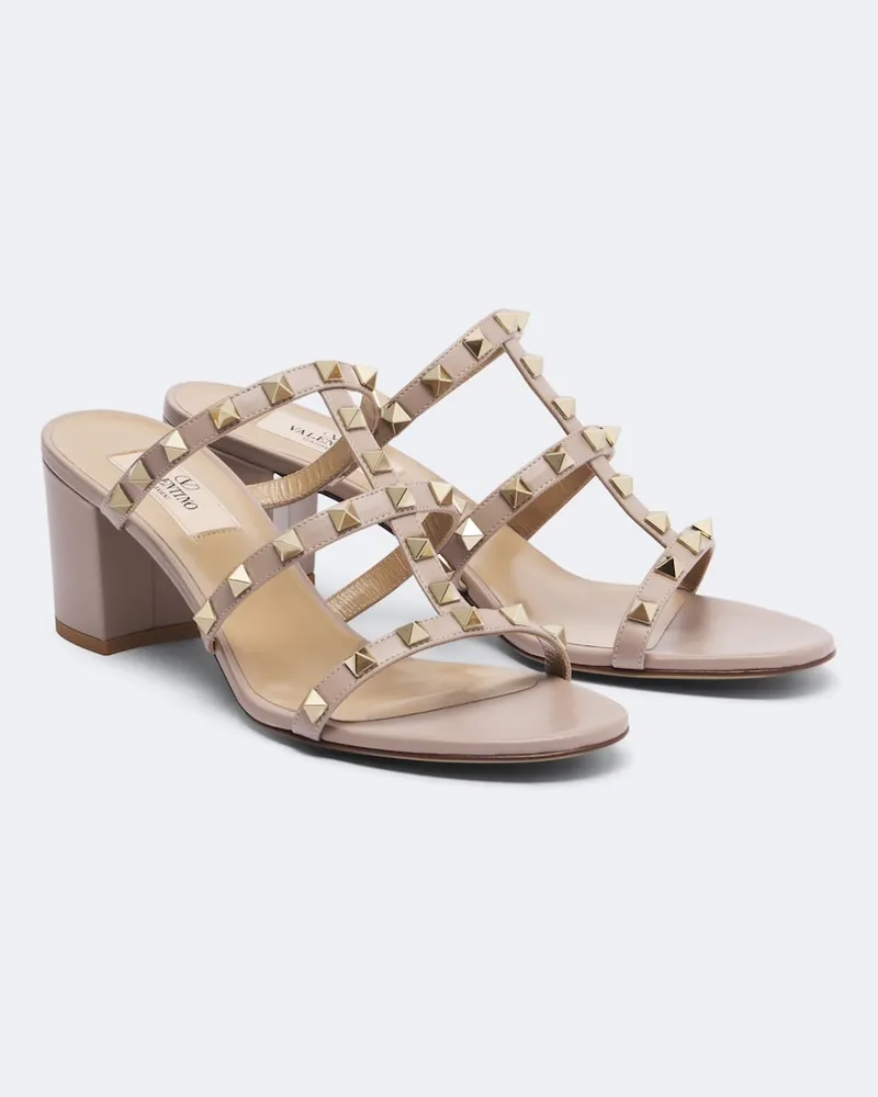 Valentino Garavani Sandalen Rockstud aus Leder Rosa