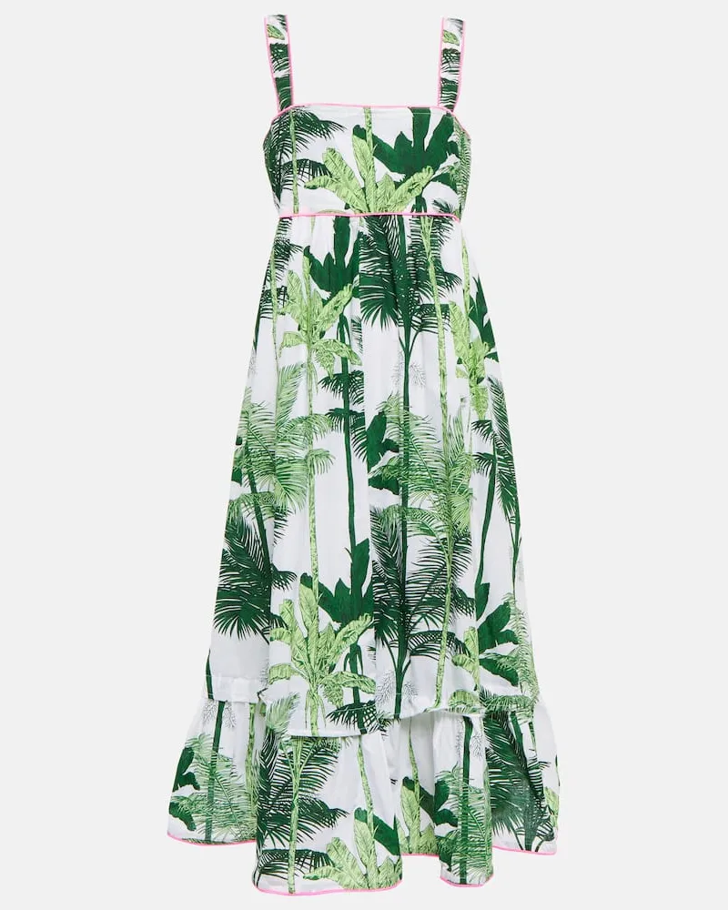 Juliet Dunn Bedrucktes Midikleid aus Baumwolle Multicolor