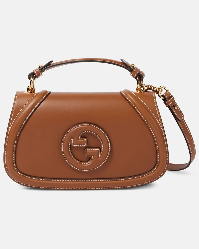Gucci Tote Bag Gucci Blondie Small aus Leder Braun