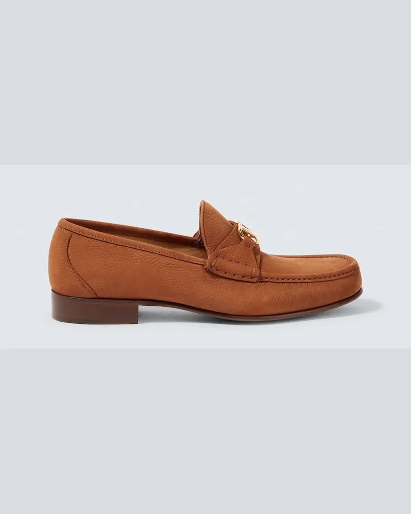 Valentino Garavani Loafers VLogo aus Leder Braun