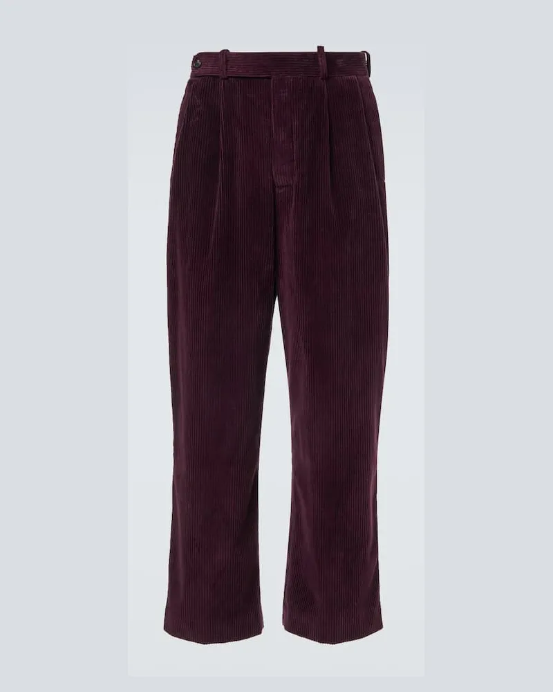 BODE Weite Hose McNab aus Baumwoll-Cord Violett