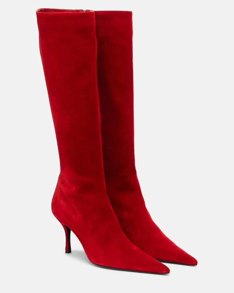 Magda Butrym Stiefel aus Veloursleder Rot