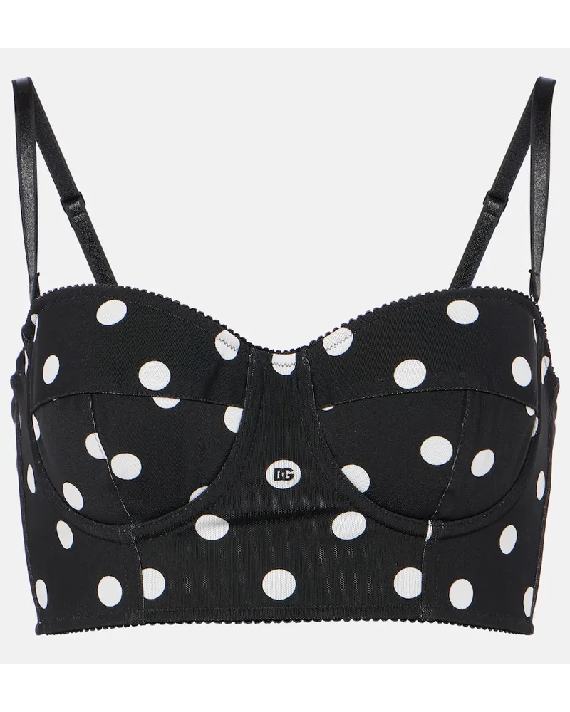Dolce & Gabbana Bralette aus Jersey Schwarz