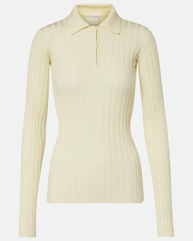 Calvin Klein Polopullover Amber aus Wolle Gelb