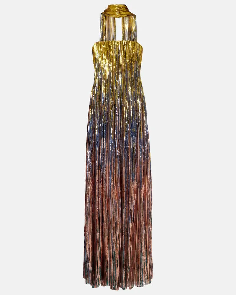 Elie Saab Robe mit Pailletten Multicolor