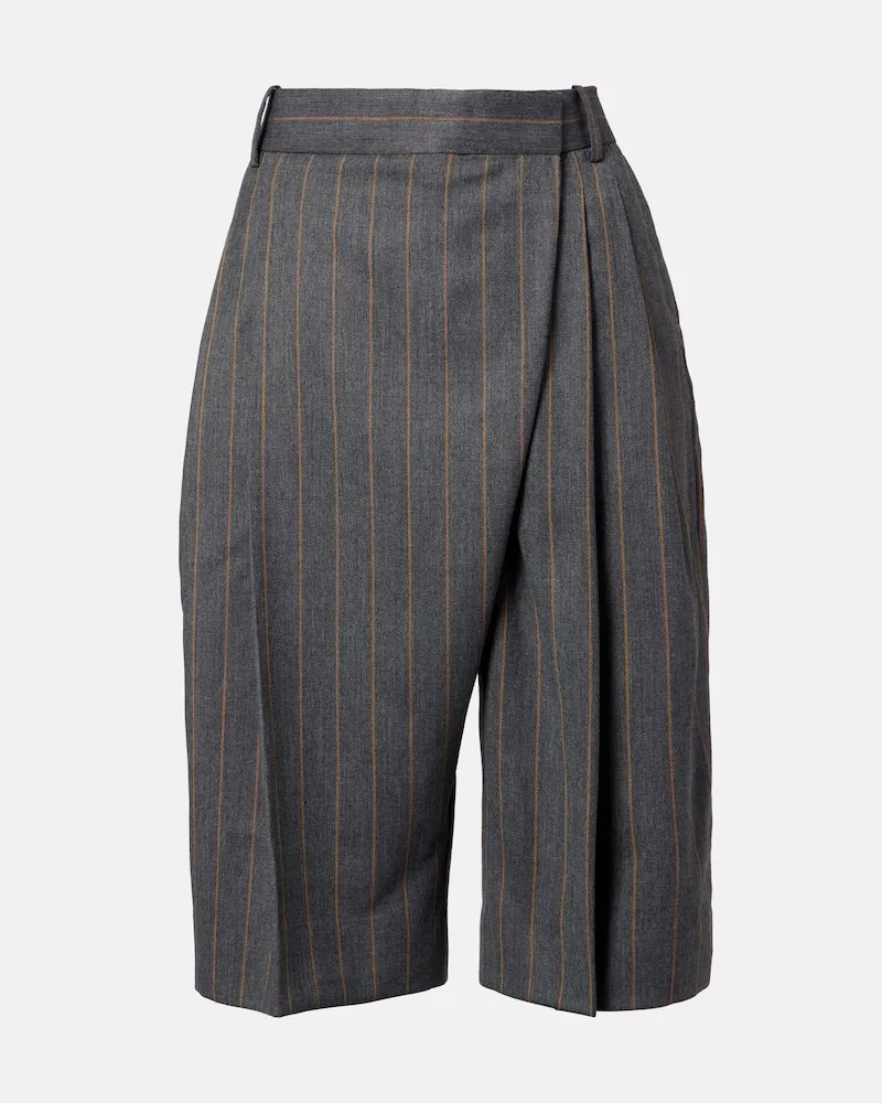 Ganni Shorts aus einem Baumwollgemisch Grau