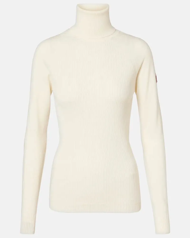 Moncler Rollkragenpullover aus einem Wollgemisch Weiß