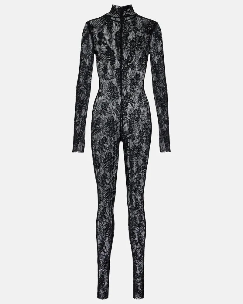Norma Kamali Bodysuit aus Spitze Schwarz