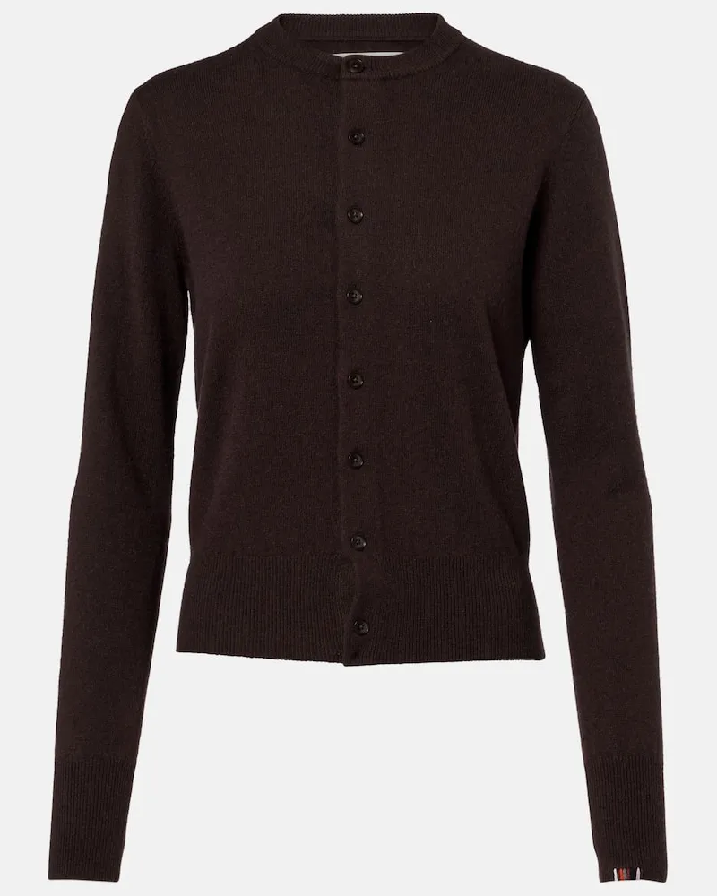 extreme cashmere Cardigan Little 2 aus Kaschmir Braun