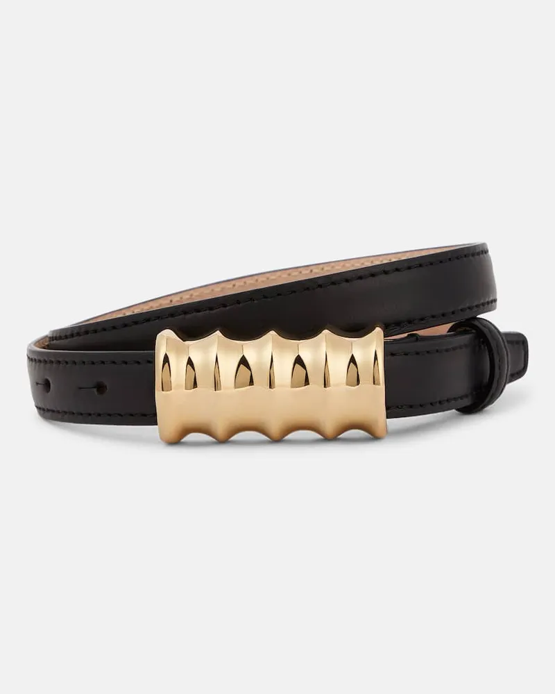 KHAITE Gürtel Julius Small aus Leder Schwarz