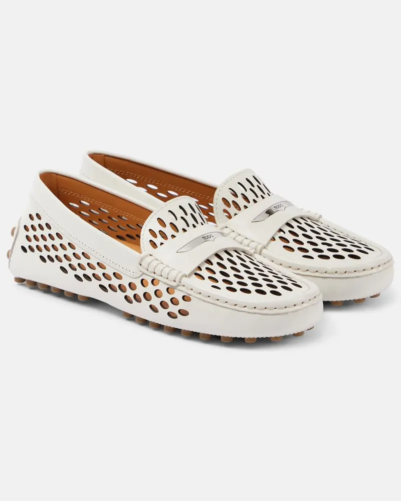 TOD'S Mokassins Gommino aus Leder Weiß