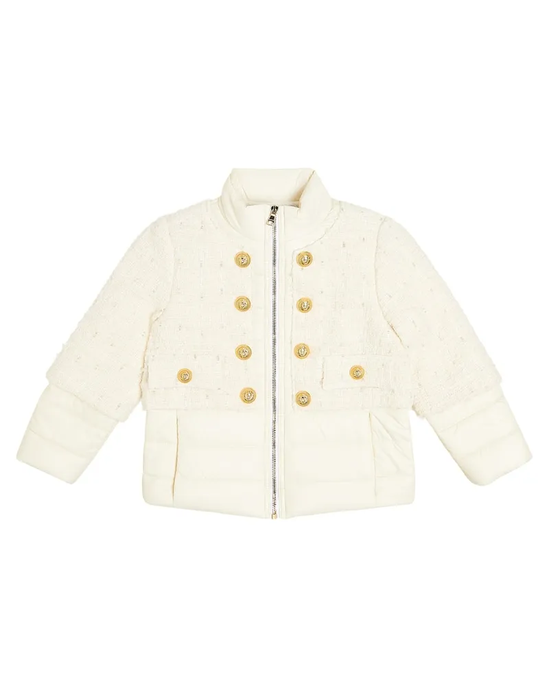 Balmain Jacke aus Tweed Weiß