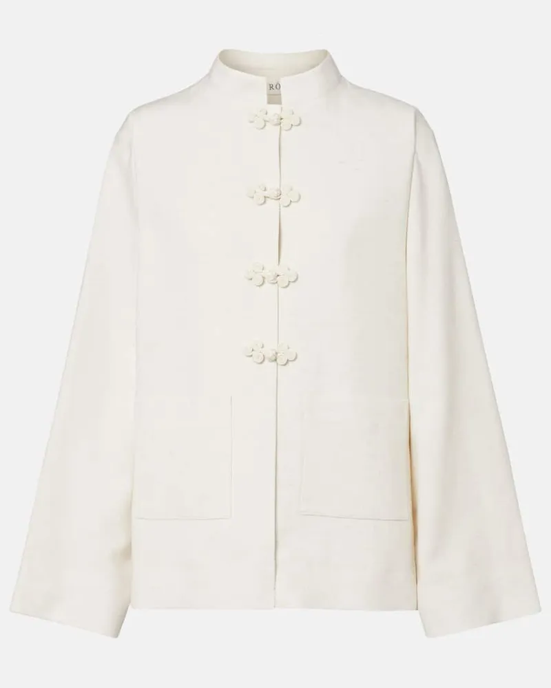 Róhe Róhe Jacke Marie aus Crêpe Weiß