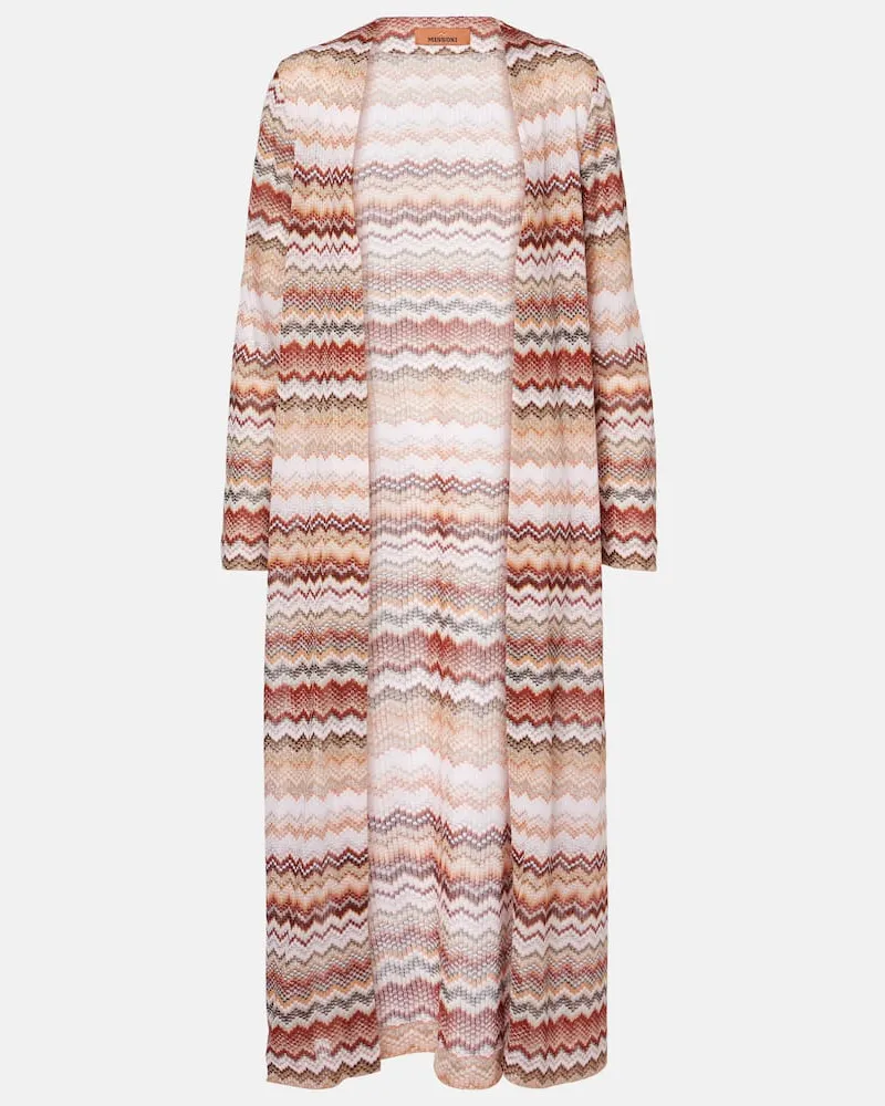 Missoni Cardigan aus Häkelstrick Braun
