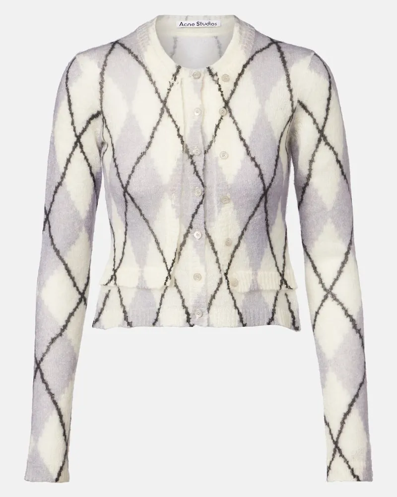 Acne Studios Cropped-Cardigan Kahoo aus einem Mohairgemisch Multicolor