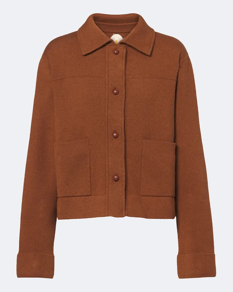 Jardin des Orangers Jacke aus Wolle und Kaschmir Braun