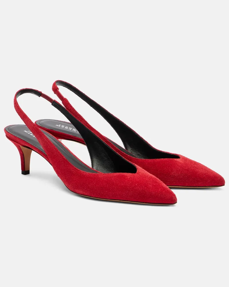 Isabel Marant Slingback-Pumps Padim aus Veloursleder Rot
