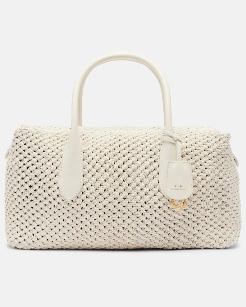 Ralph Lauren Tote Bag Bellport aus Leder Weiß