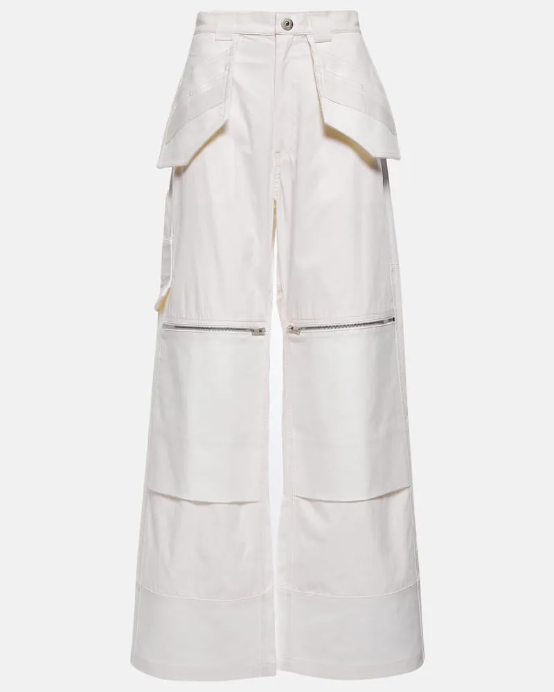 Dion Lee Hose Workwear aus einem Baumwollgemisch Weiß