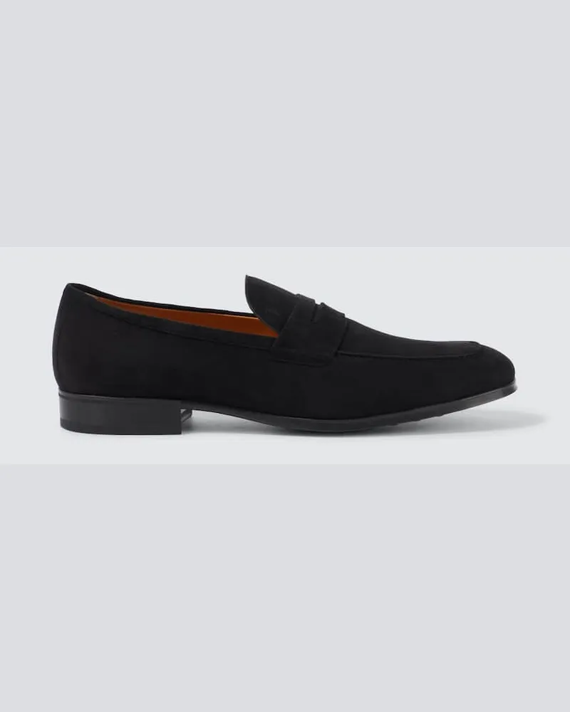TOD'S Loafers aus Veloursleder Schwarz