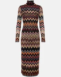 Missoni Midikleid aus Haekelstrick Multicolor