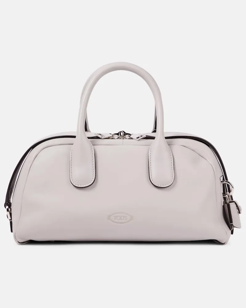 TOD'S Tote Darsena Small aus Leder Grau