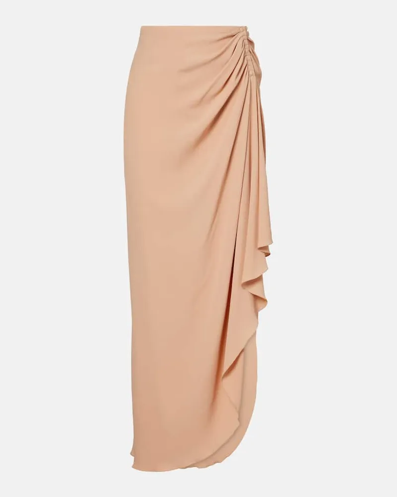 Thierry Mugler re/edit Maxirock aus Georgette Beige