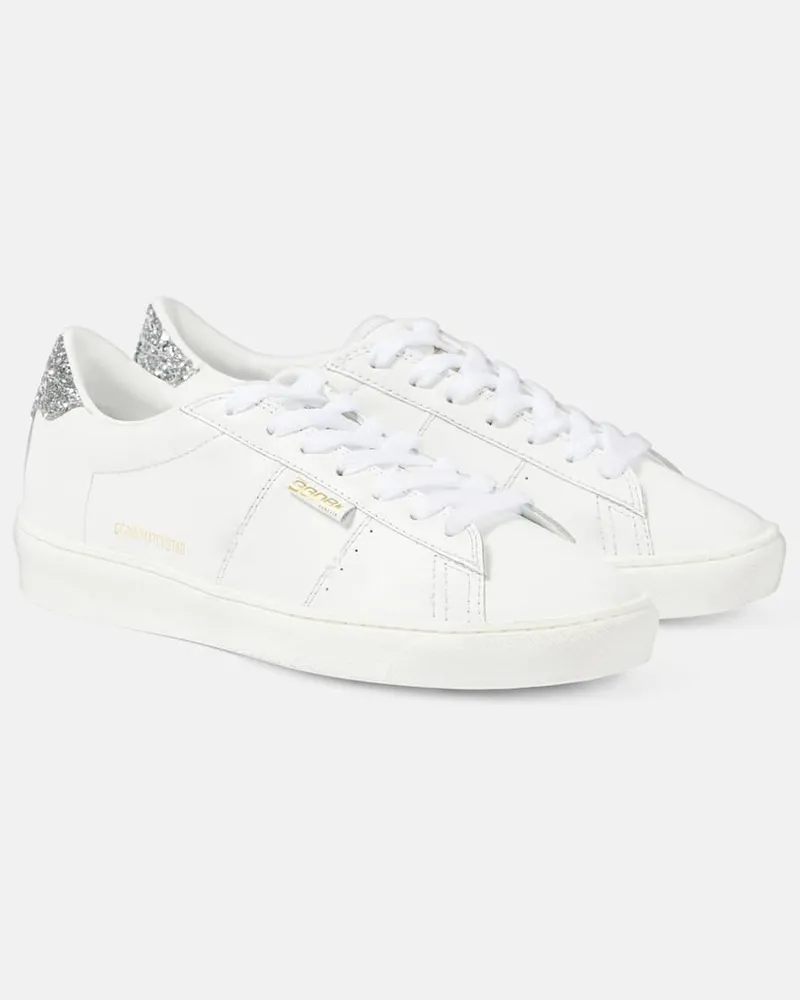 Golden Goose Sneakers Matchstar aus Leder mit Glitter Weiß