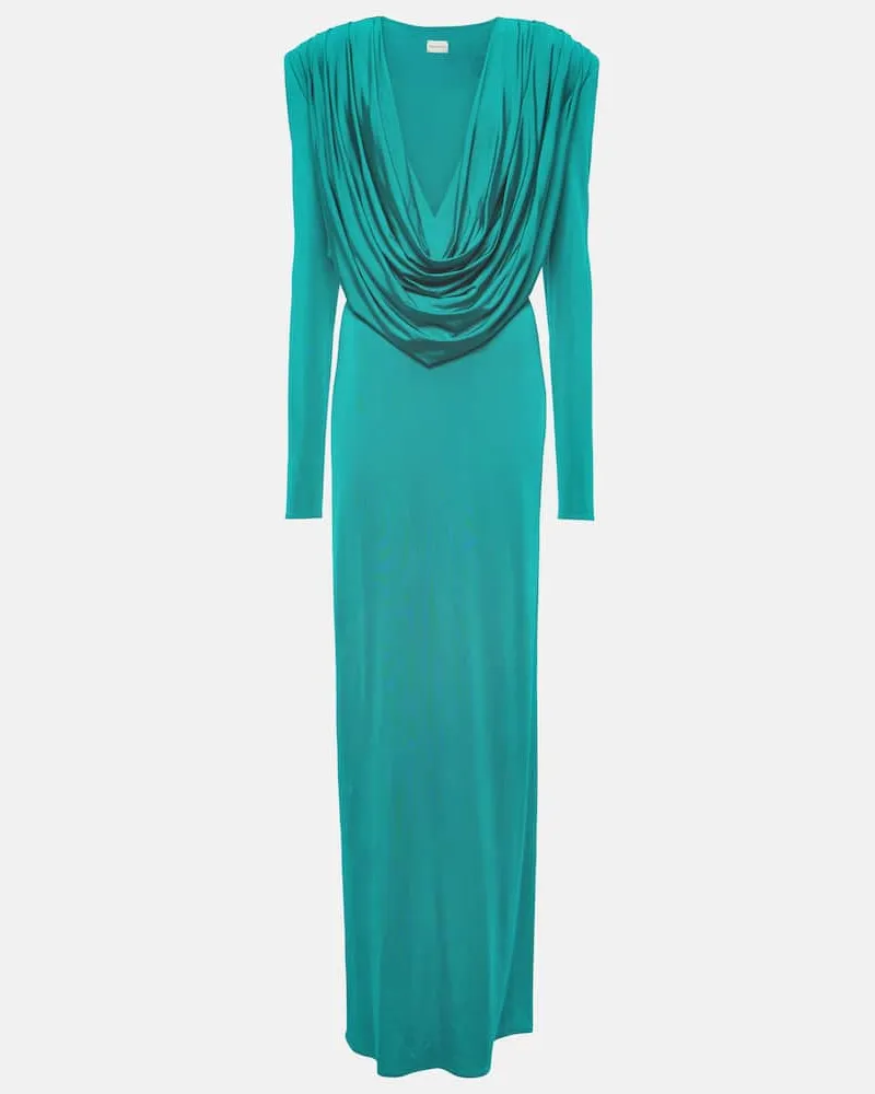 Magda Butrym Maxikleid aus Jersey Grün